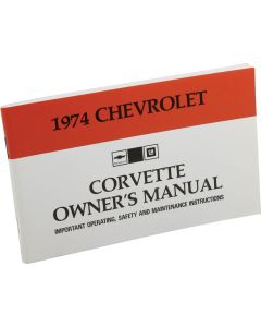 1974 Corvette Owners Manual	