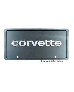 License Plate,Blk W/Chrome Ltr