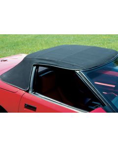 1986-1993 Corvette Convertible Cloth Top With Soft Window Black	