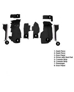 Auto Custom Carpet, Carpet Set, Poly Back, Cut-Pile, Front,