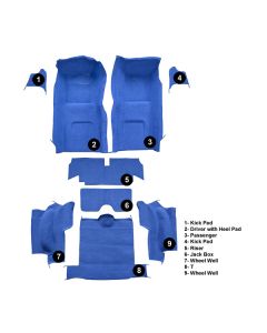 Carpet,Black Convetible,65-66