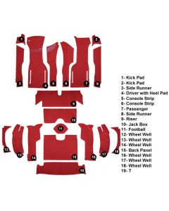 1964 Corvette Carpet Set With Foam Backing Convertible	