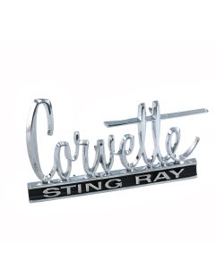 Corvette Hood Emblem Script, 1966 Or 1966-67 Rear