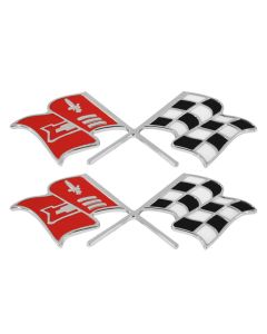 1957-1960 Corvette Crossed-Flags Emblems Side Cove