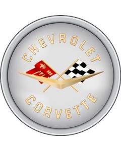 Corvette Decal, Crossed Flags, 1958-1960