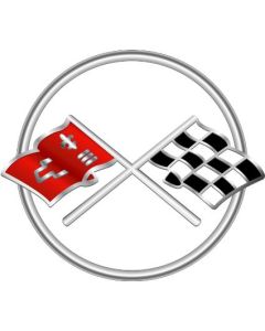 Corvette Decal, Crossed Flags, 1962