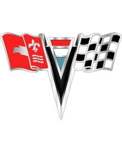 Corvette Decal, Crossed Flags, 1963-1964