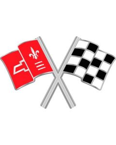 Corvette Decal, Crossed Flags, 1966