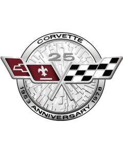 Corvette Decal, 25th Anniversary Crossed Flags, 1978