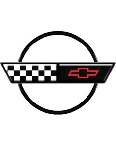 Corvette Decal, Crossed Flags, 1991-1996