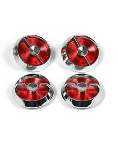 1963-1964 Corvette Door Lock Knob Set With Reflectors	