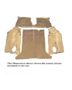 1994-1996 Corvette Carpet Set Black,  Poly Back Cut-Pile Rear Coupe Value Line