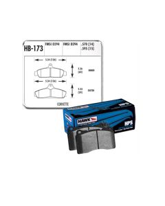 Disc Brake Pads, Front, HPS, Hawk, 1984-1987