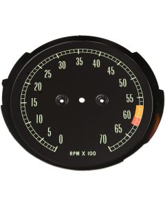 1965-1967 Corvette Tachometer Face Mid Red Line	