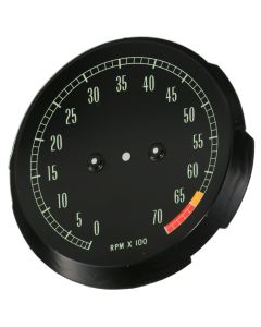 1965-1967 Corvette Tachometer Face High Red Line	