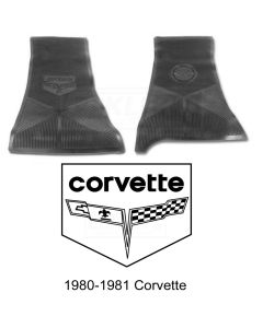 Legendary Auto Interiors Ltd Rubber Floor Mats, With C3 Logo| 25-13329 Corvette 1980-1981