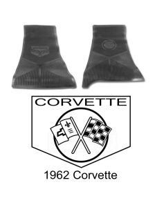 Legendary Auto Interiors Ltd Rubber Floor Mats, With C1 Logo| 25-13658 Corvette 1962