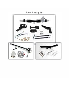 1958-1962 Corvette Steeroids Rack And Pinion Conversion Kit Power Chrome Column With Headers	