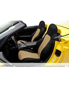 Corvette Coverking Neosupreme Seat Covers, Without Shoulder Belt Cut-Out , 1970-1975