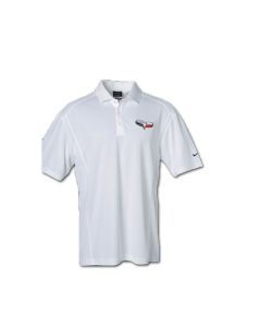 Corvette C7 Polo, Men's Nike Dri Fit, White