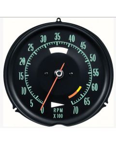 1968 Corvette Tachometer 6500 RPM Red Line	