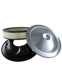 Corvette Open Element Air Cleaner Assembly, Chrome Lid, Show Quality, 1965-1972