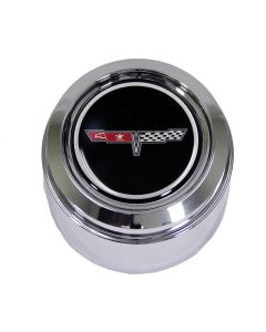 1980-1981 Corvette Wheel Center Cap Chrome With Emblem For Cars With Aluminum Wheels	