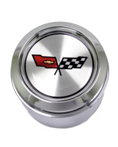 1982 Corvette Wheel Center Cap Chrome With Emblem For Cars With Aluminum Wheels	