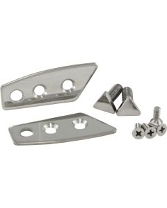 1968-1977 Corvette Roof Lock Plate Kit Stainless Steel	