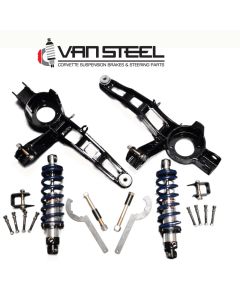 1963-1982 Corvette Van Steel Coilover Kit Rear Single Adjustment Big Block	