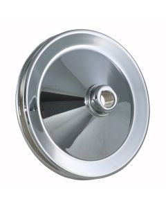 1965-1972 Corvette Power Steering Pump Pulley Chrome Single GroovePulley With Small Block And Without Air Conditioning	