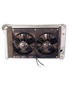 1973-1976 Corvette Aluminum Radiator And Fan Module Assembly Small Block For Cars With Manual Transmission	