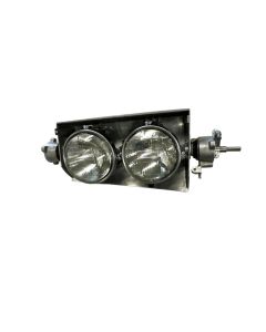 1963L-1967 Corvette Metal Headlight Bucket Assembled, Right, Unpainted