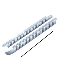 Side Exhaust Cover Kit, Alum,w/Rocker Moldings, 65-67