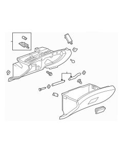 Moldings,Glove Box Door,W/Hardware,1956-1962