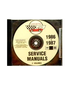 1986-1987 Corvette Factory Service Manual PDF CD-ROM	