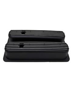 Chevy Big Block Tall Valve Covers, Polished, Black Finned