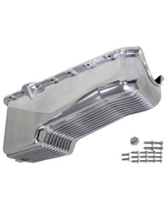 Chevy V8 Small Block Aluminum Stock Capacity Oil Pan, Retro Finned