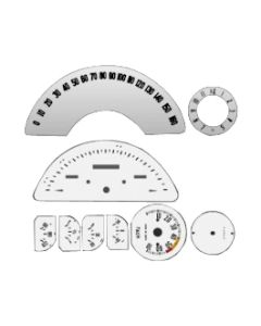 Chevrolet(r) Corvette White Face Gauge Overlay, 1958-1962