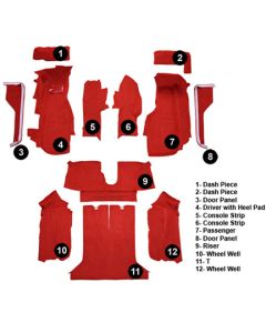 1984-1987 Corvette  ACC Essex Carpeting Set With Poly Back	