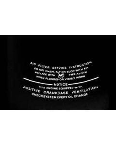 1965 Corvette Air Cleaner Lid Black For 396 With Silkscreen	