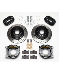 Corvette Wilwood Rear Parking Brake Kit, Forged Dynalite, SRP Drilled & Slotted Rotor, Black Anodize Caliper1956
