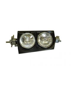 1963L-1967 Corvette Headlight Bucket Assembled, T3 Bulbs, Left, Unpainted