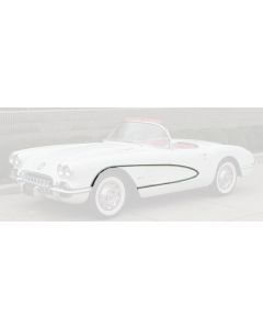 1958-1961 Corvette Side Cove Molding Set