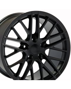 Corvette 18 X 8.5 C6 ZR1 Reproduction Wheel, Satin Black, 1988-2013