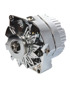 Alternator; 100 AMP; GM 1 Wire Style; Machined Pulley; Chrome Finish; 100% New