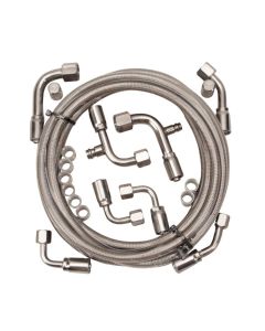 Stainless Steel Braided A/C Hose Kit With A verticle O-Ring Compressor