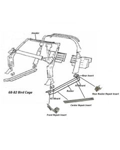 68-82 Rocker Repair Kit LH