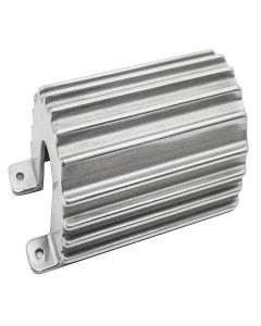 Aluminum Finned Canister Round Ignition Coil Cover, Polished