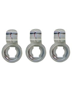 1968-1979 Corvette Rear Compartment Lift Tabs, Polished Stainless Steel	